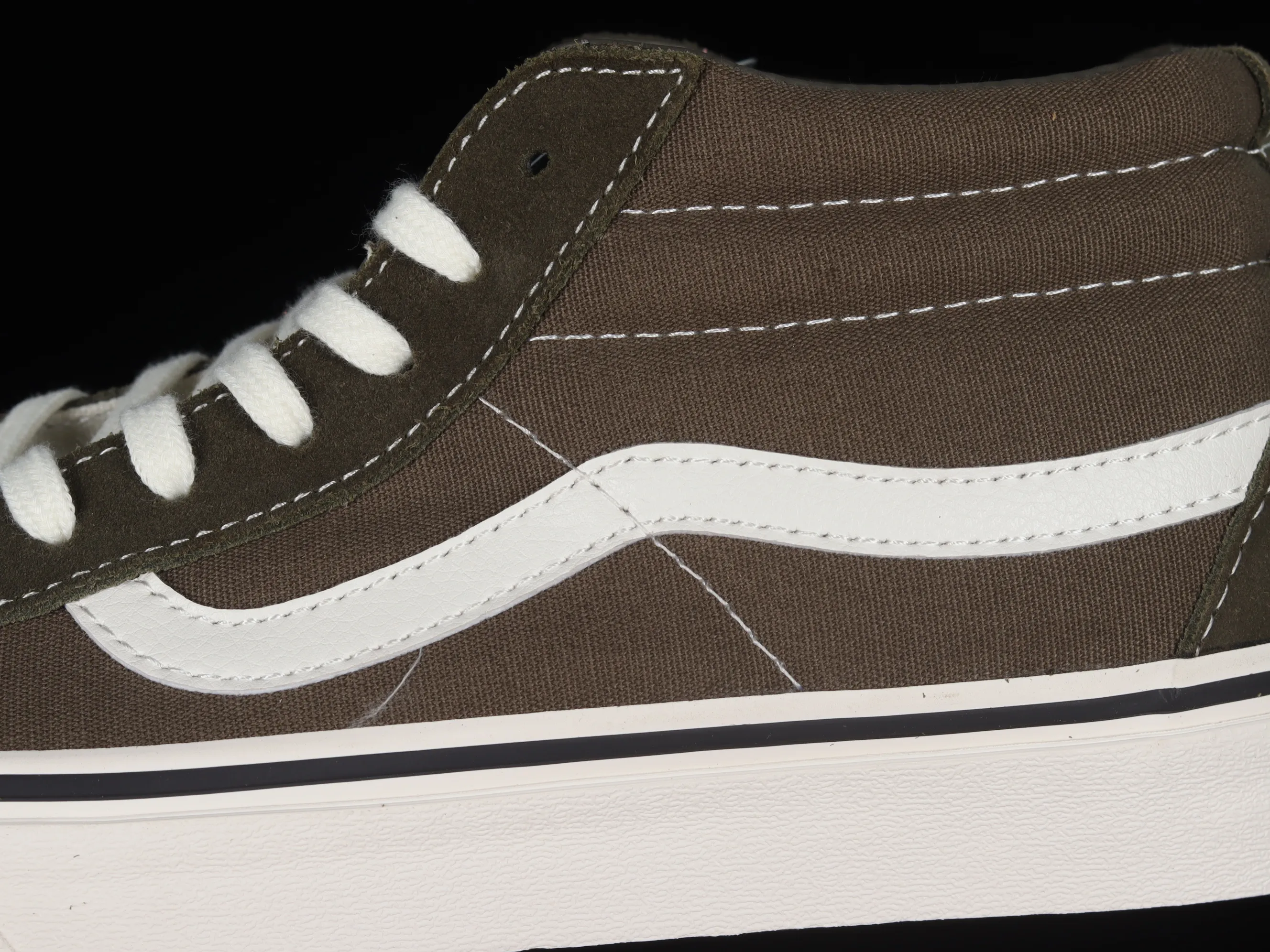 All categories Vans Vans series Vans Mid Vans China Vans Sk-8 Mid Reissue military green suede mid-top casual skateboard shoes VN0A4UWIB3G